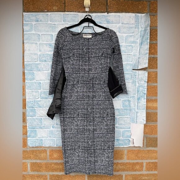 CHIARA BONI LA PETITE ROBE Thayna Plaid Belted Dress size 42/Small - Picture 6 of 15